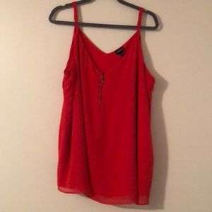 Torrid zipper front swing cami